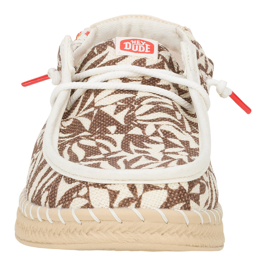 Wendy Espadrille Retro Palm - Downtown Brown/Egret - Image 4
