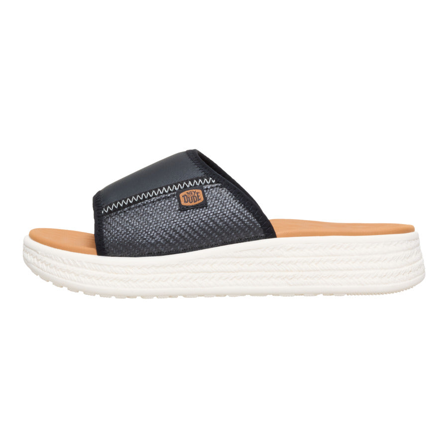 Tide Espadrille Slide - Black/Egret
