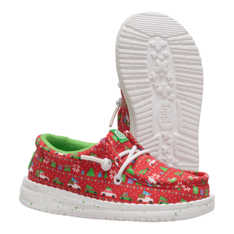 Wally Toddler Holiday Sweater - Red/Green - Image 3